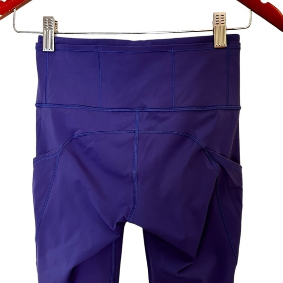 Lululemon Fast & Free Crop II *Nulux 19" -Stony Grape- Size 4 - Picture 8 of 13